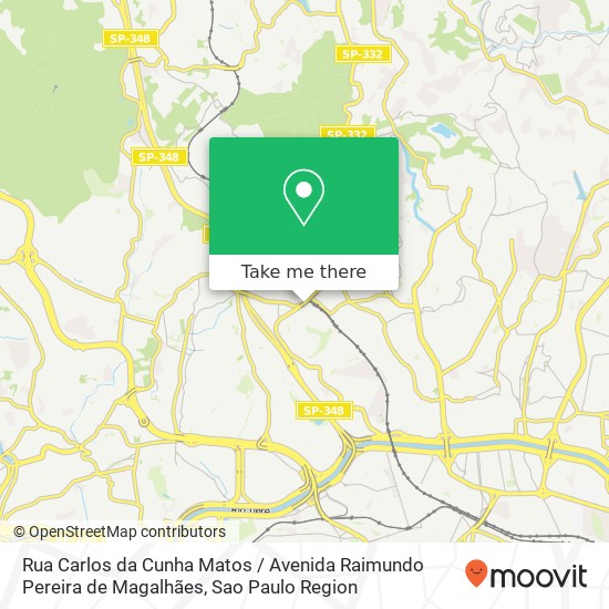Mapa Rua Carlos da Cunha Matos / Avenida Raimundo Pereira de Magalhães