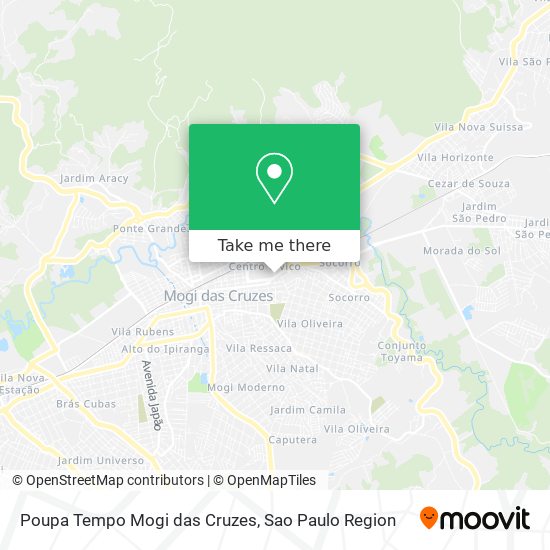 Poupa Tempo Mogi das Cruzes map