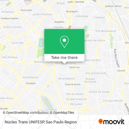Núcleo Trans UNIFESP map