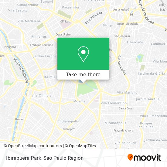 Mapa Ibirapuera Park