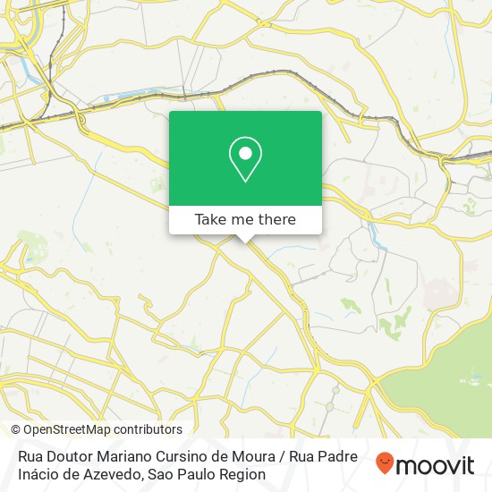 Mapa Rua Doutor Mariano Cursino de Moura / Rua Padre Inácio de Azevedo