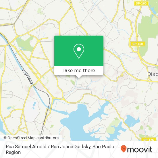 Mapa Rua Samuel Arnold / Rua Joana Gadsky