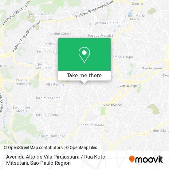 Avenida Alto de Vila Pirajussara / Rua Koto Mitsutani map