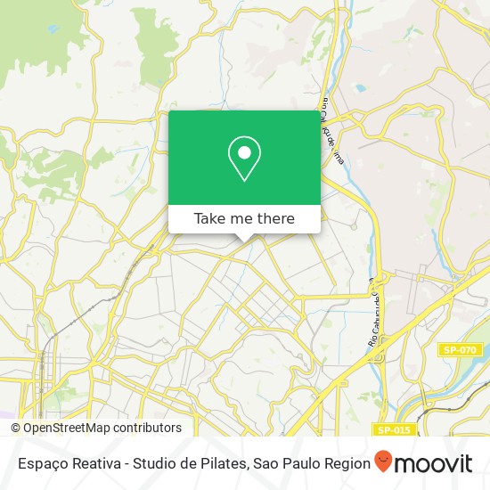 Mapa Espaço Reativa - Studio de Pilates