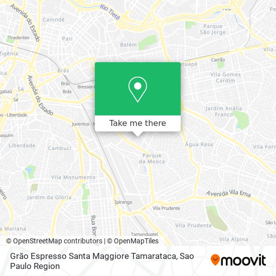 Mapa Grão Espresso Santa Maggiore Tamarataca