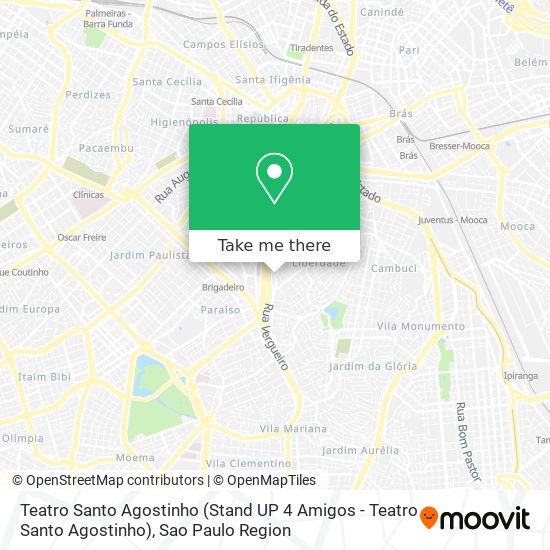 Mapa Teatro Santo Agostinho (Stand UP 4 Amigos - Teatro Santo Agostinho)