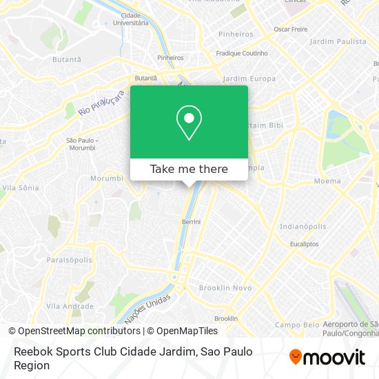 Reebok Sports Club Cidade Jardim map