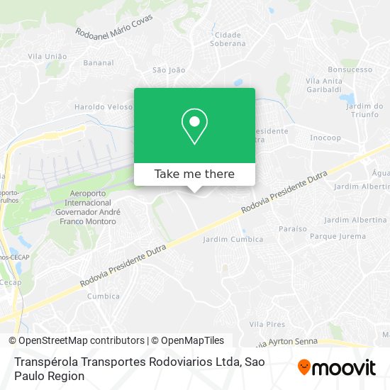 Transpérola Transportes Rodoviarios Ltda map