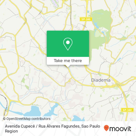Mapa Avenida Cupecê / Rua Álvares Fagundes
