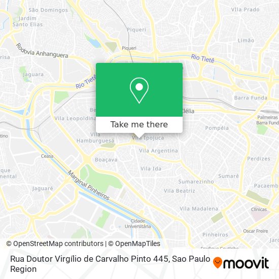 Mapa Rua Doutor Virgílio de Carvalho Pinto 445