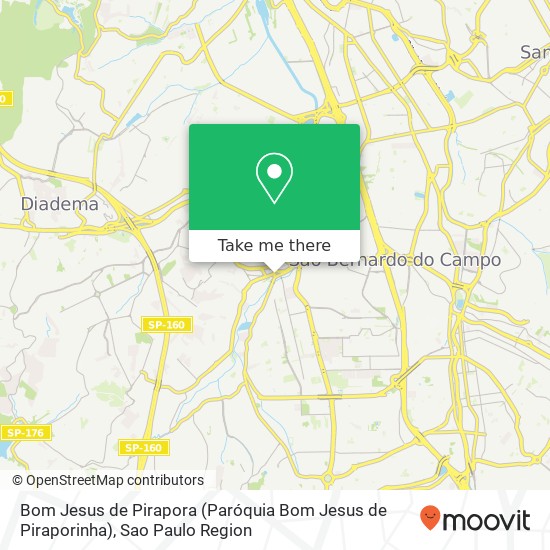 Mapa Bom Jesus de Pirapora (Paróquia Bom Jesus de Piraporinha)