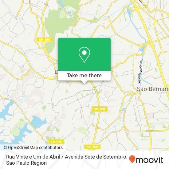 Mapa Rua Vinte e Um de Abril / Avenida Sete de Setembro