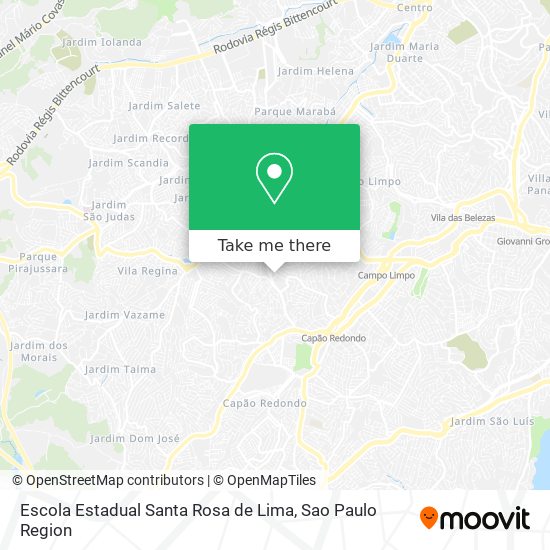 Mapa Escola Estadual Santa Rosa de Lima