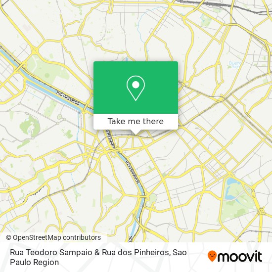 Mapa Rua Teodoro Sampaio & Rua dos Pinheiros
