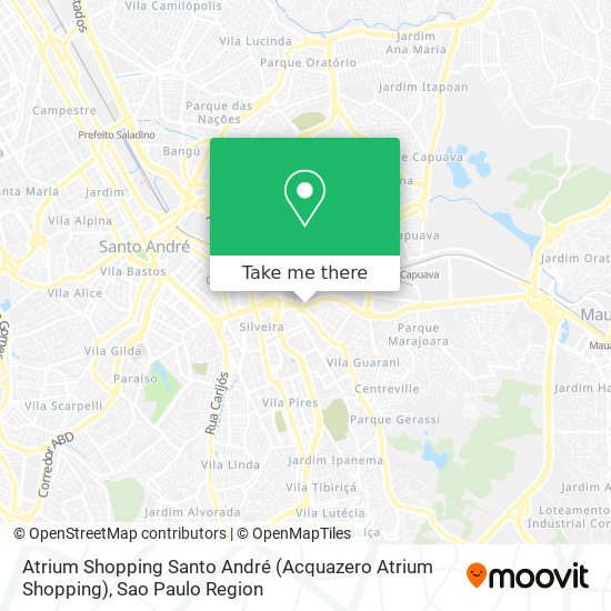 Mapa Atrium Shopping Santo André (Acquazero Atrium Shopping)