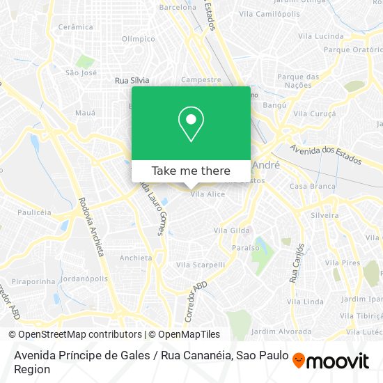 Avenida Príncipe de Gales / Rua Cananéia map