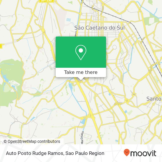 Mapa Auto Posto Rudge Ramos