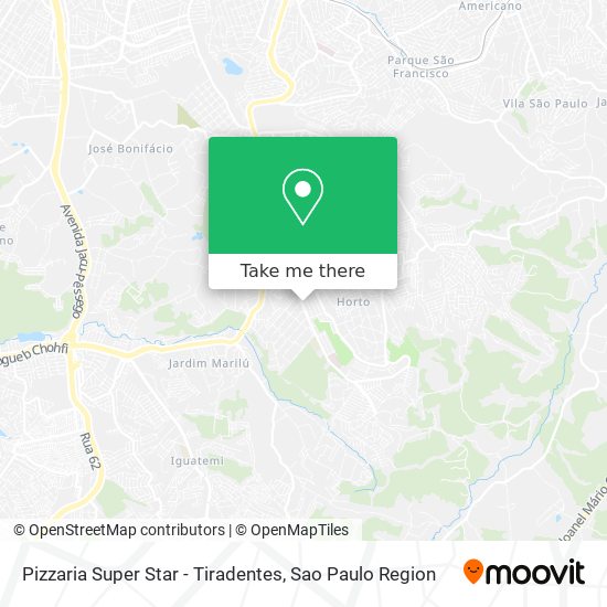 Mapa Pizzaria Super Star - Tiradentes