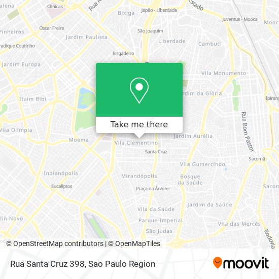 Rua Santa Cruz 398 map