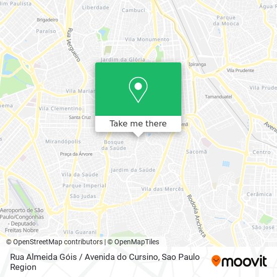 Mapa Rua Almeida Góis / Avenida do Cursino