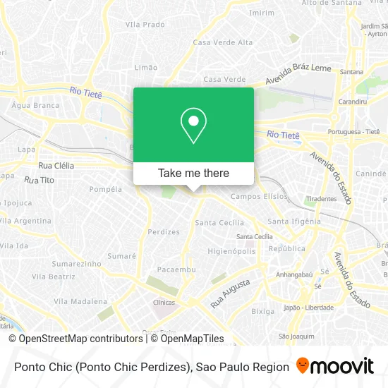 Ponto Chic (Ponto Chic Perdizes) map