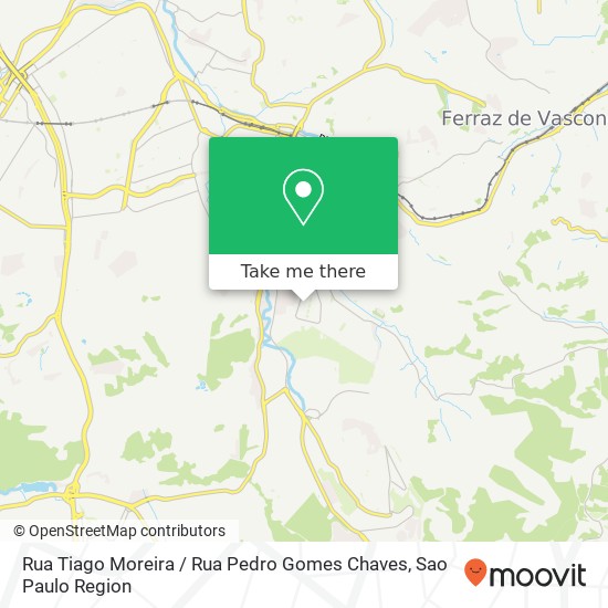 Mapa Rua Tiago Moreira / Rua Pedro Gomes Chaves