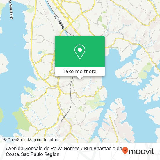Mapa Avenida Gonçalo de Paiva Gomes / Rua Anastácio da Costa