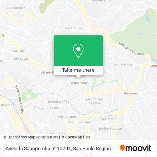 Avenida Sapopemba n° 10701 map