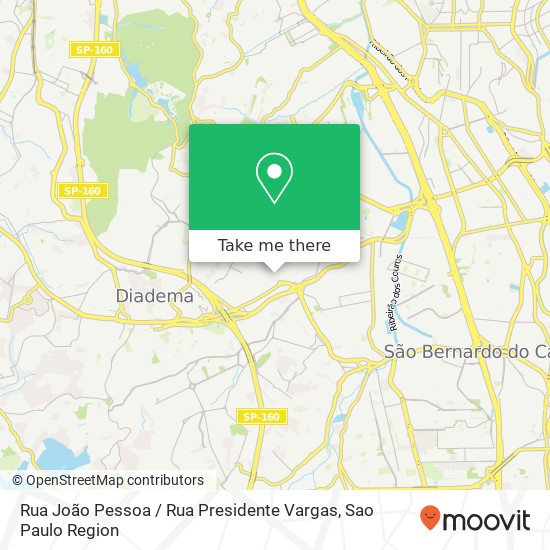 Mapa Rua João Pessoa / Rua Presidente Vargas