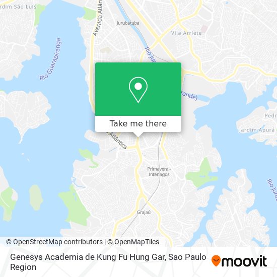 Mapa Genesys Academia de Kung Fu Hung Gar