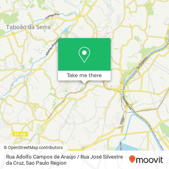 Mapa Rua Adolfo Campos de Araújo / Rua José Silvestre da Cruz