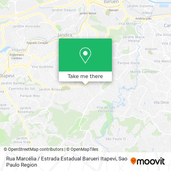 Rua Marcélia / Estrada Estadual Barueri Itapevi map
