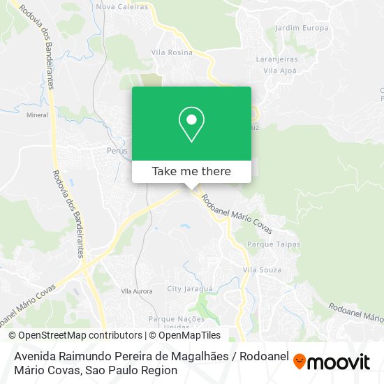 Avenida Raimundo Pereira de Magalhães / Rodoanel Mário Covas map