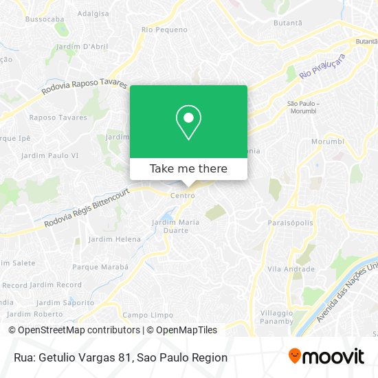 Mapa Rua: Getulio Vargas 81