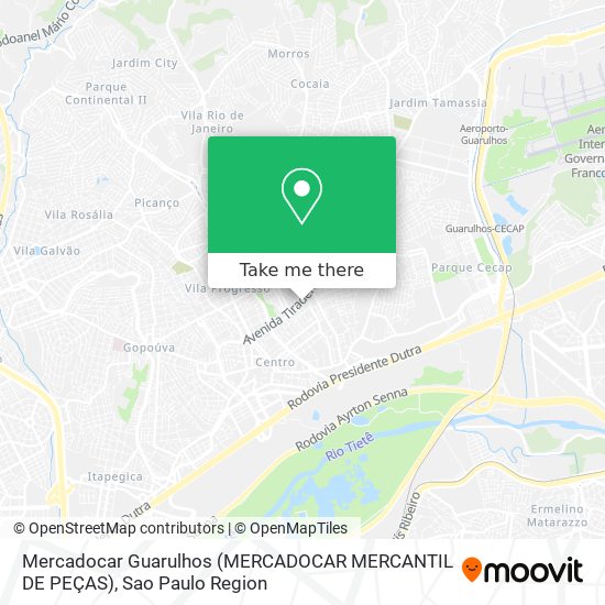 Mercadocar Guarulhos (MERCADOCAR MERCANTIL DE PEÇAS) map