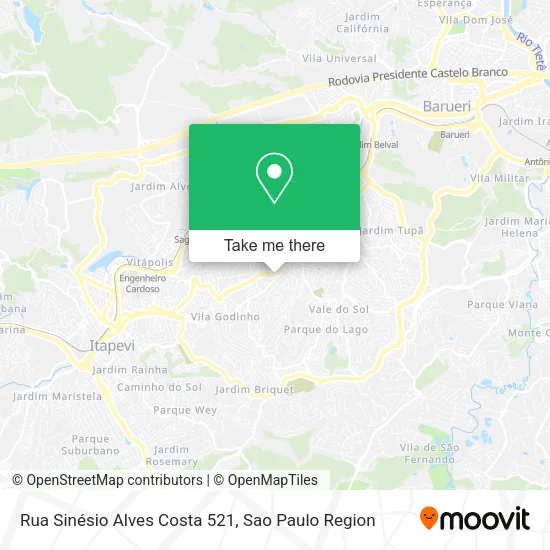 Rua Sinésio Alves Costa 521 map