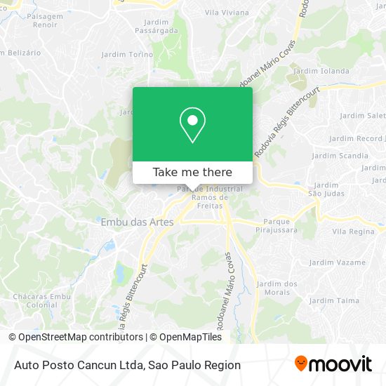 Mapa Auto Posto Cancun Ltda