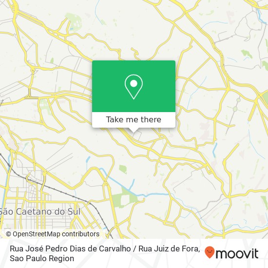 Mapa Rua José Pedro Dias de Carvalho / Rua Juiz de Fora
