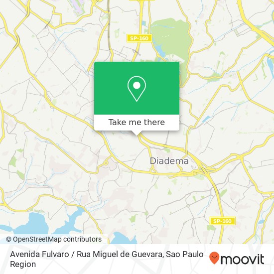 Mapa Avenida Fulvaro / Rua Miguel de Guevara