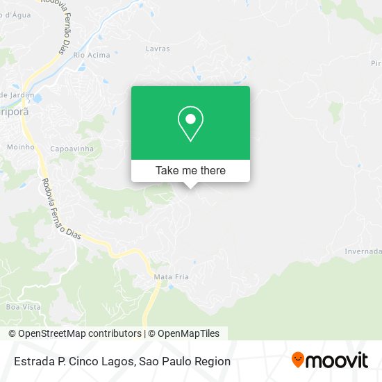 Estrada P. Cinco Lagos map