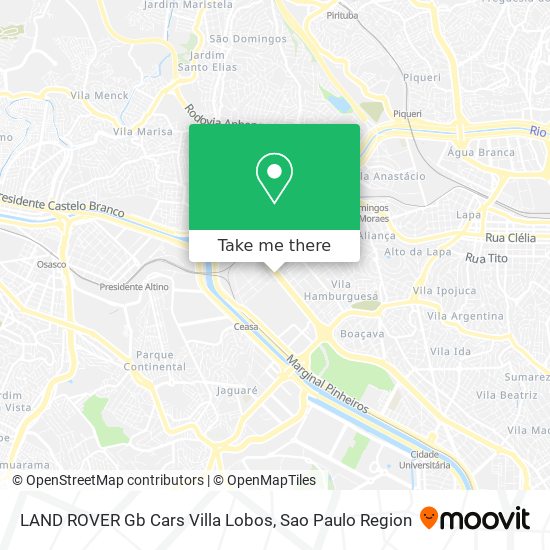 LAND ROVER Gb Cars Villa Lobos map