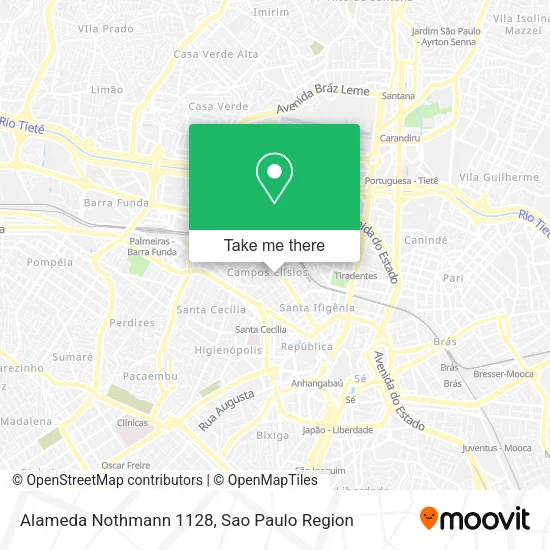 Alameda Nothmann 1128 map