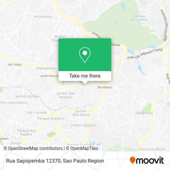 Rua Sapopemba 12370 map