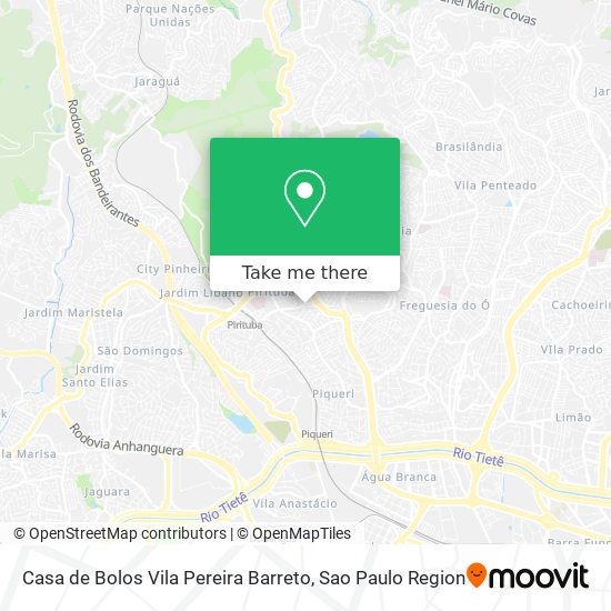 Casa de Bolos Vila Pereira Barreto map
