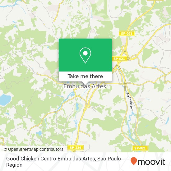 Mapa Good Chicken Centro Embu das Artes