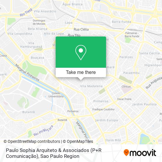 Paulo Sophia Arquiteto & Associados (P+R Comunicação) map