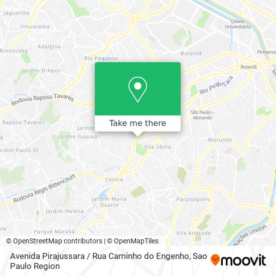 Mapa Avenida Pirajussara / Rua Caminho do Engenho
