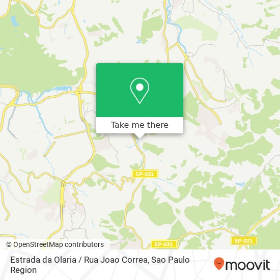 Mapa Estrada da Olaria / Rua Joao Correa