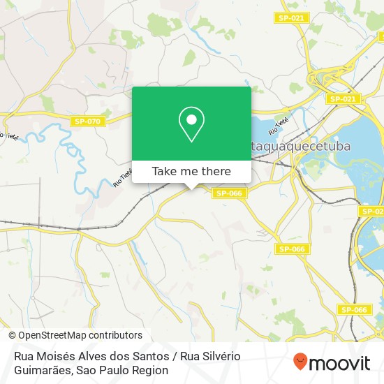 Mapa Rua Moisés Alves dos Santos / Rua Silvério Guimarães
