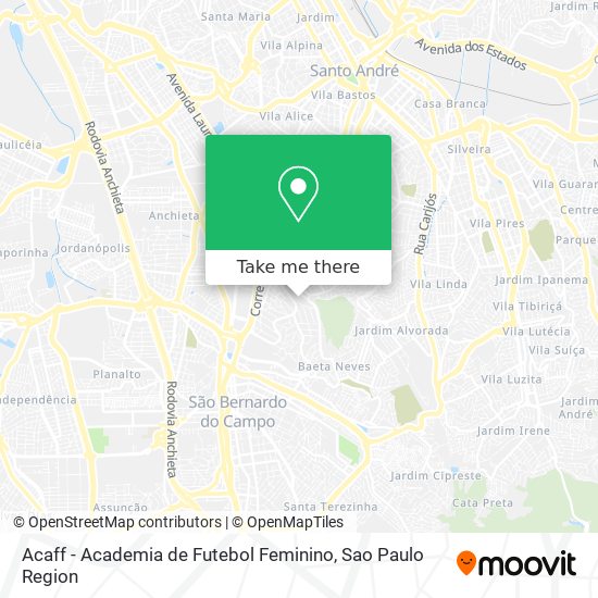 Acaff - Academia de Futebol Feminino map